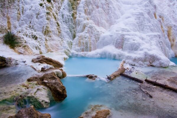 Fosso bianco hot spring in Italy